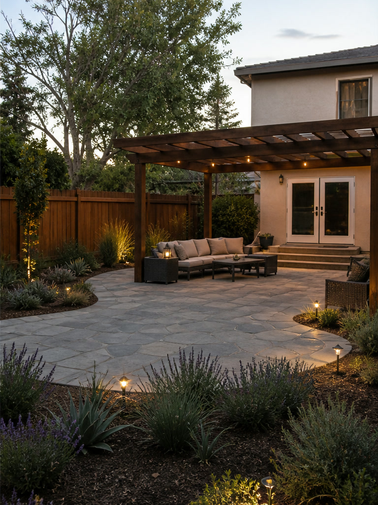 Landscaped outdoor living space